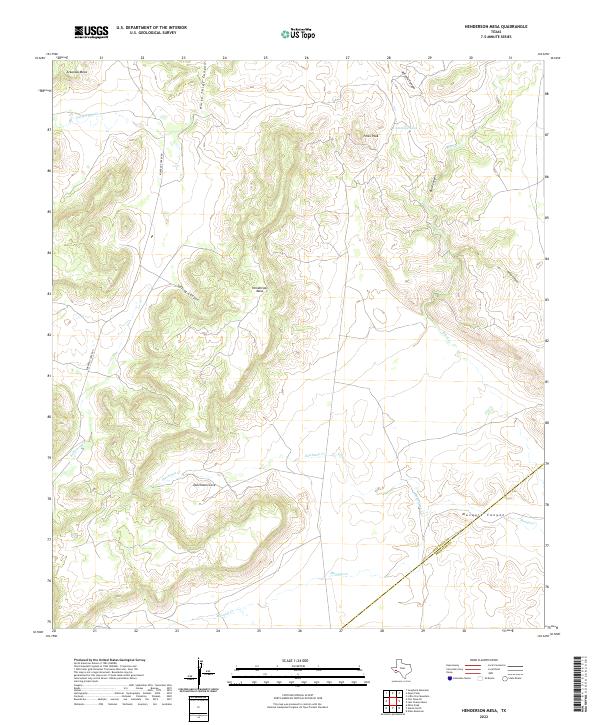 Henderson Mesa, TX — USGS 7.5-minute topo (2022)