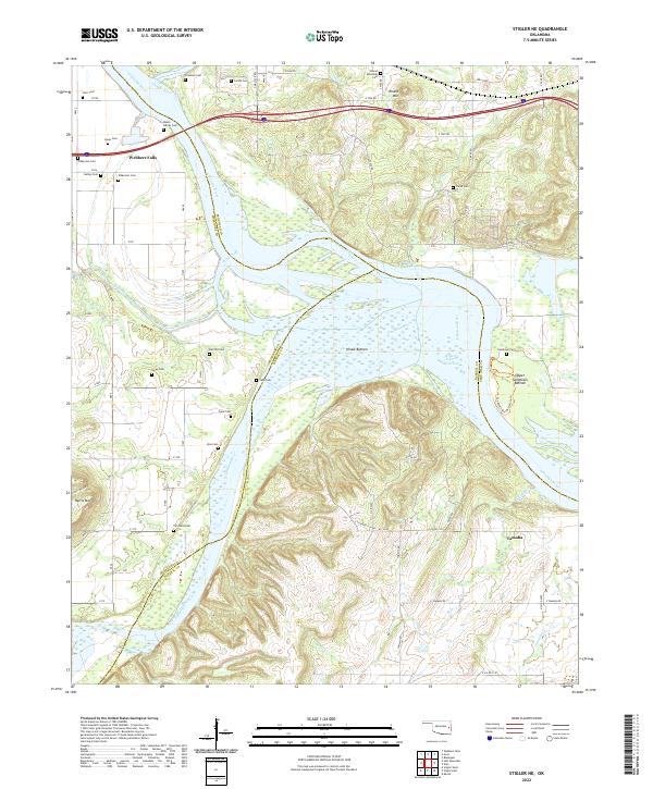 Stigler NE, OK — USGS 7.5-minute topo (2022)