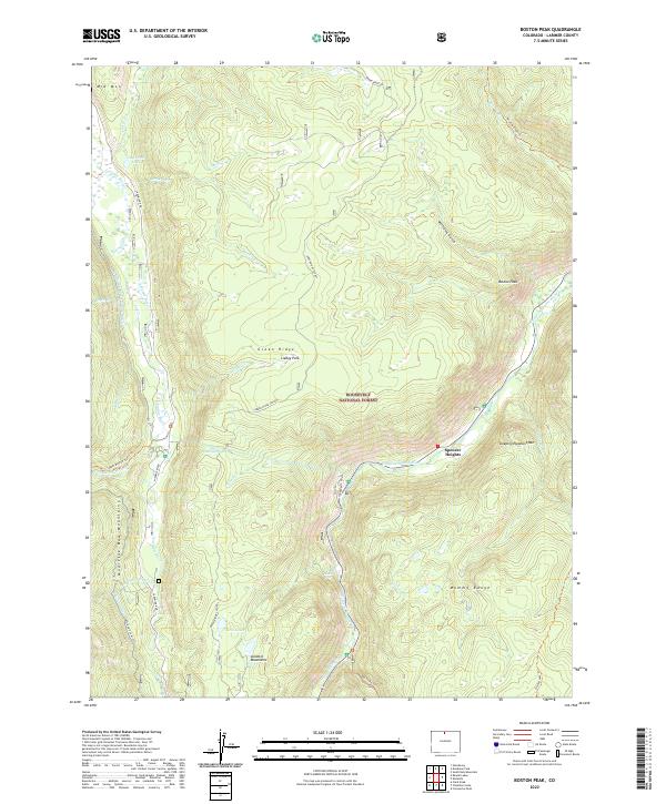 Boston Peak, CO — USGS 7.5-minute topo (2022)
