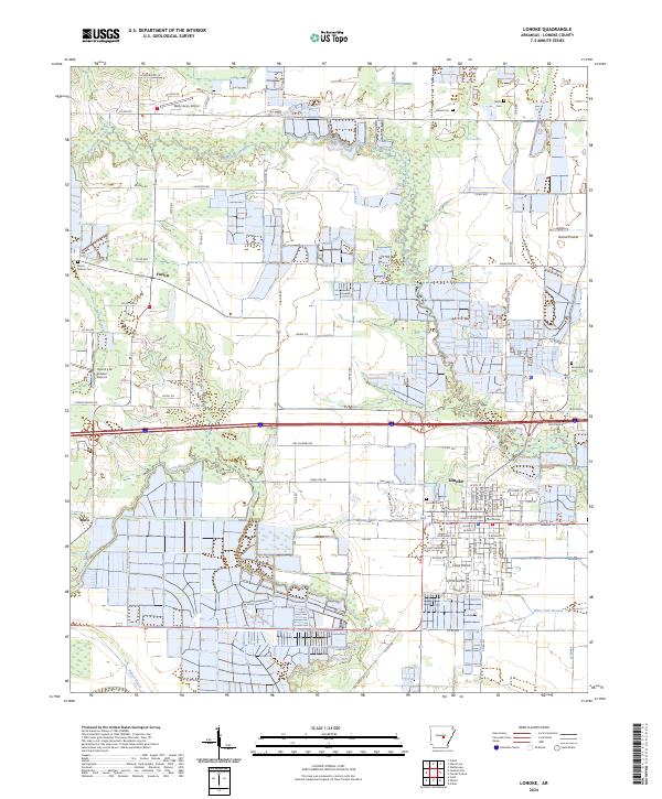 Lonoke, AR — USGS 7.5-minute topo (2024)