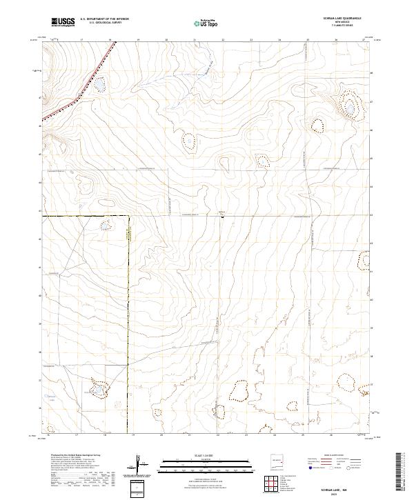 Schram Lake, NM — USGS 7.5-minute topo (2023)