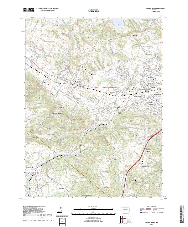 Sinking Spring, PA — USGS 7.5-minute topo (2023)