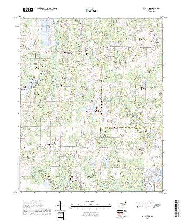 Wattensaw, AR — USGS 7.5-minute topo (2024)