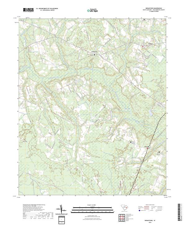 Indiantown, SC — USGS 7.5-minute topo (2024)