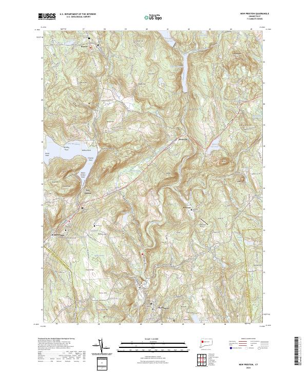 New Preston, CT — USGS 7.5-minute topo (2024)