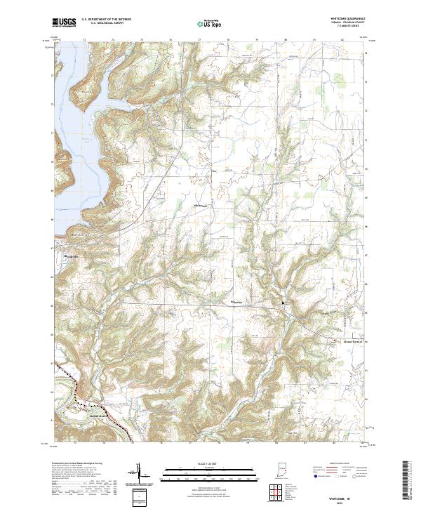 Whitcomb, IN — USGS 7.5-minute topo (2022)
