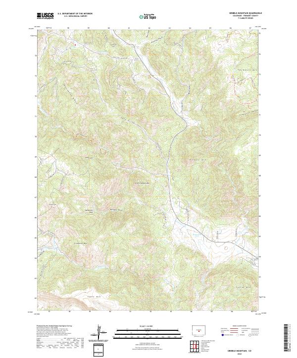 Gribble Mountain, CO — USGS 7.5-minute topo (2022)