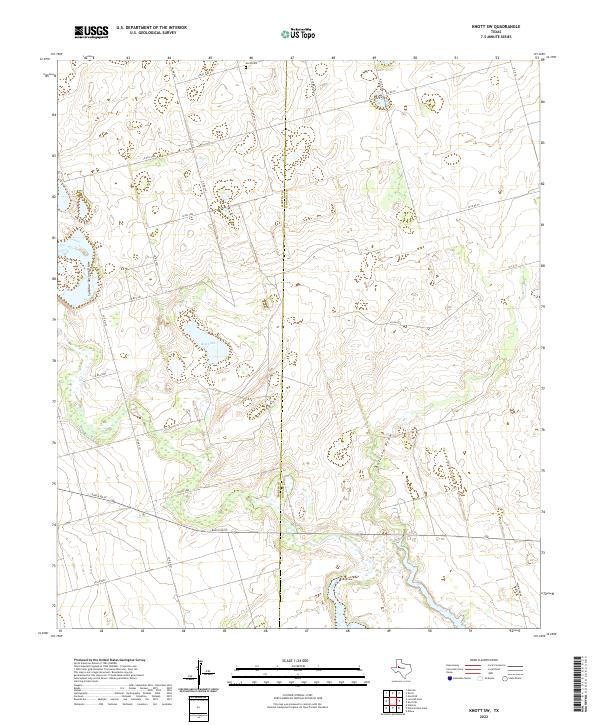 Knott SW, TX — USGS 7.5-minute topo (2022)