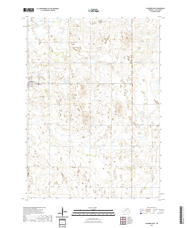 Chambers East, NE — USGS 7.5-minute topo (2021)