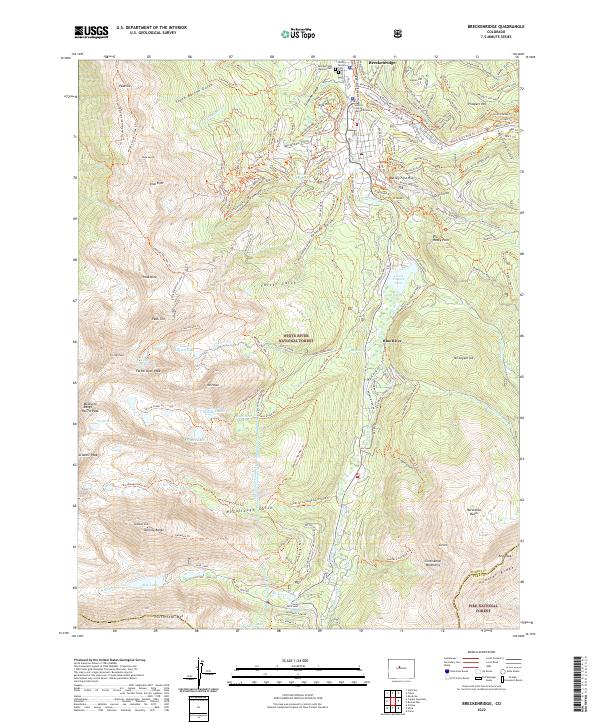 Breckenridge, CO — USGS 7.5-minute topo (2022)