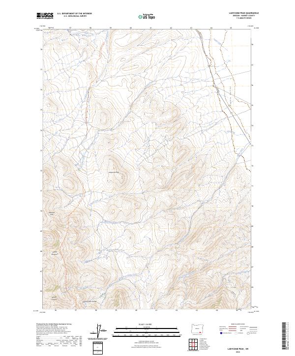Ladycomb Peak, OR — USGS 7.5-minute topo (2024)