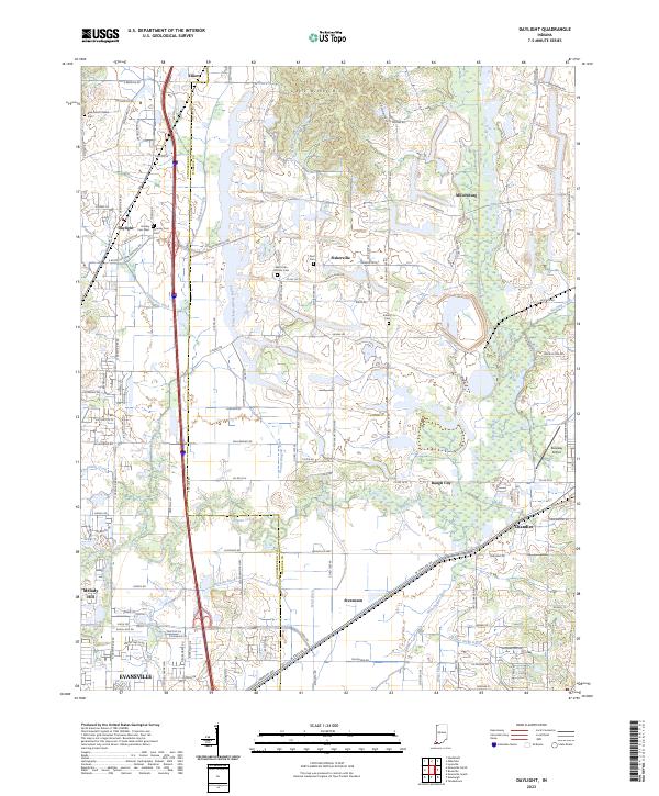 Daylight, IN — USGS 7.5-minute topo (2023)