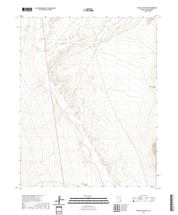 Wildcat Wash NW, NV — USGS 7.5-minute topo (2021)