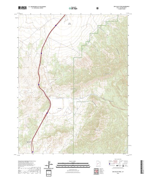 Dog Valley Peak, UT — USGS 7.5-minute topo (2023)