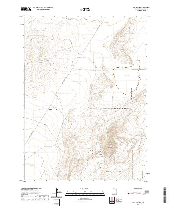 Monument Peak, UT — USGS 7.5-minute topo (2023)