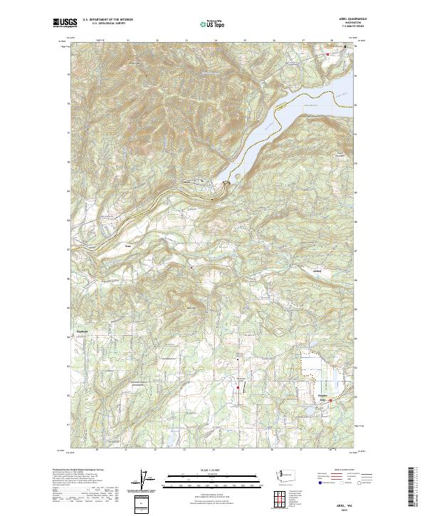 Ariel, WA — USGS 7.5-minute topo (2023)