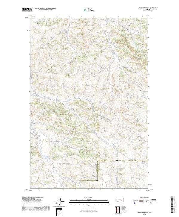 Chandler Spring, MT — USGS 7.5-minute topo (2024)