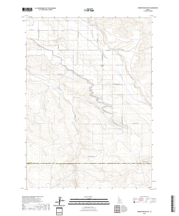 Grindstone Butte, ID — USGS 7.5-minute topo (2023)