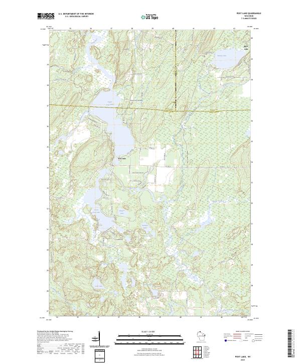 Post Lake, WI — USGS 7.5-minute topo (2023)