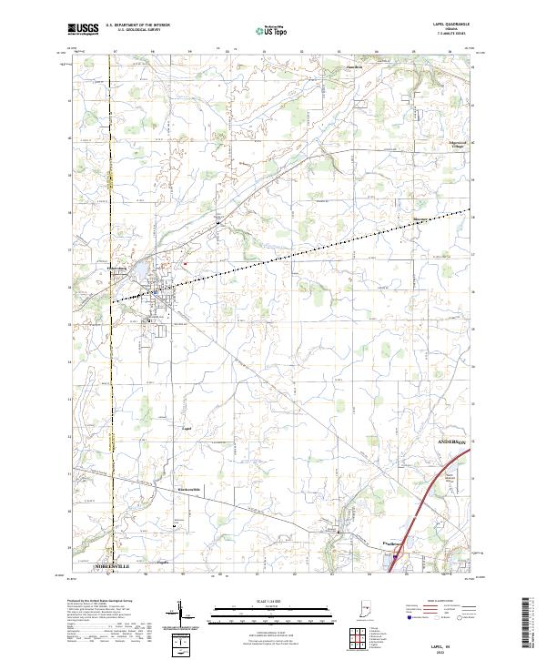 Lapel, IN — USGS 7.5-minute topo (2022)