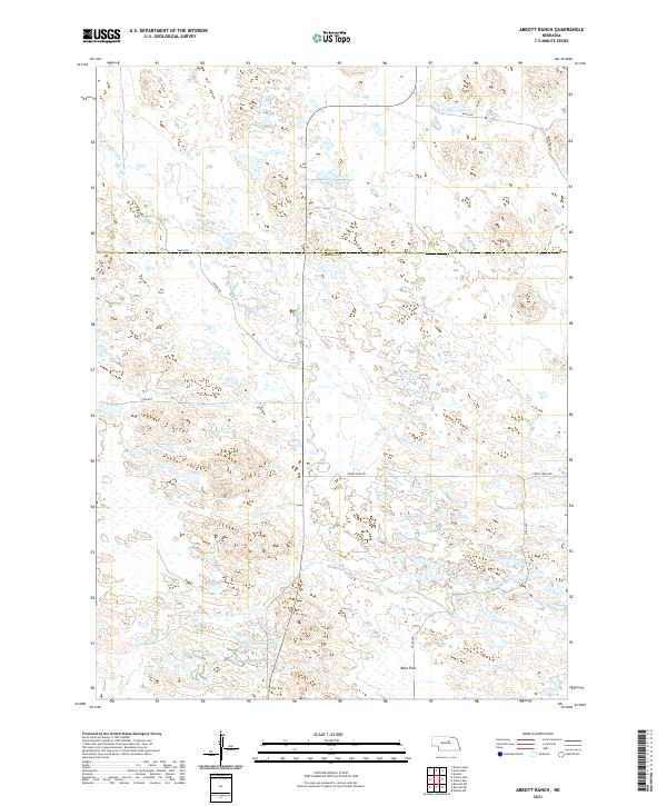 Abbott Ranch, NE — USGS 7.5-minute topo (2021)