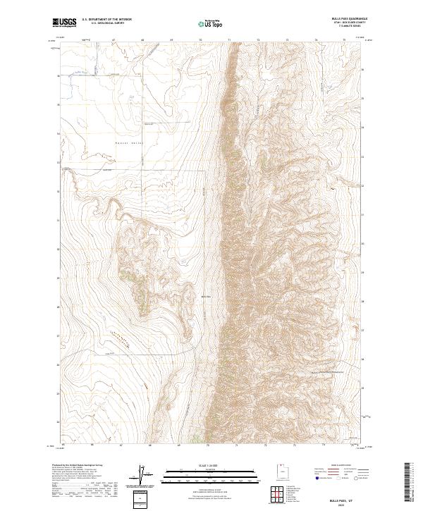 Bulls Pass, UT — USGS 7.5-minute topo (2023)
