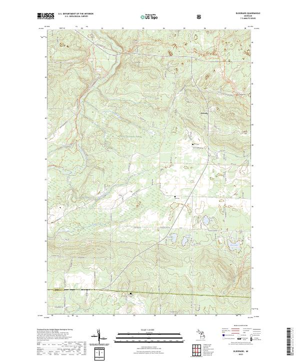 Eldorado, MI — USGS 7.5-minute topo (2023)