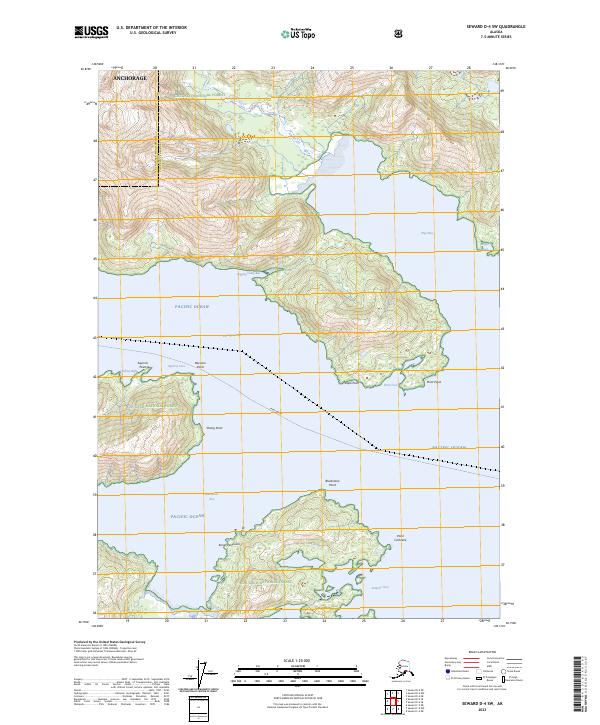 Seward D-4 SW, AK — USGS 7.5-minute topo (2023)