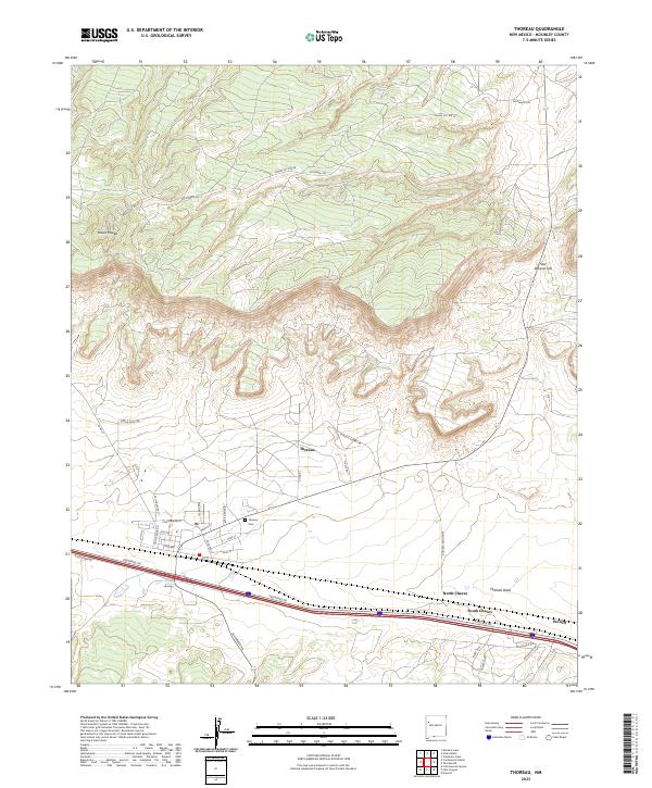 Thoreau, NM — USGS 7.5-minute topo (2023)