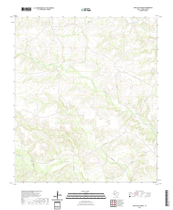 Circle Dot Ranch, TX — USGS 7.5-minute topo (2022)