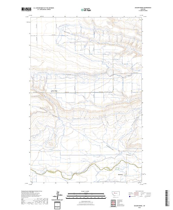 Golden Ridge, MT — USGS 7.5-minute topo (2024)