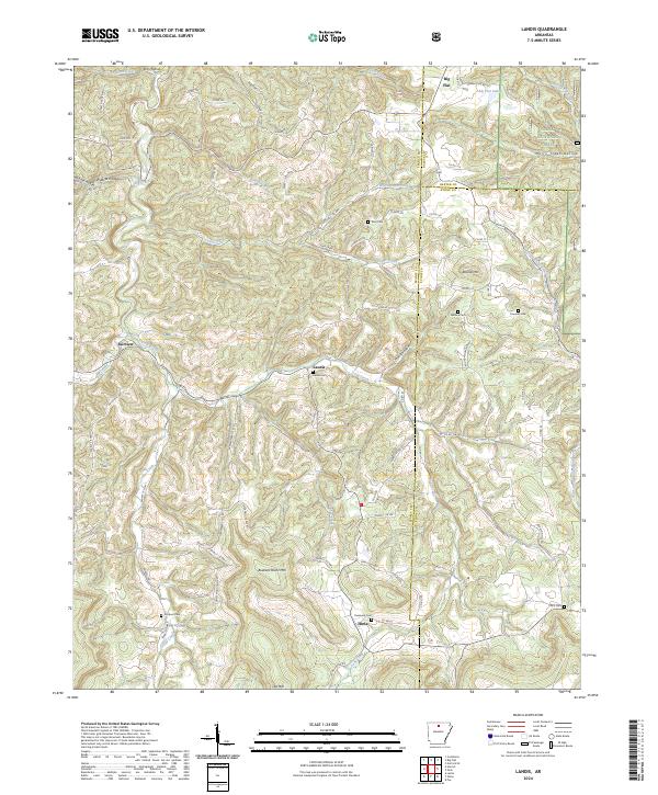 Landis, AR — USGS 7.5-minute topo (2024)