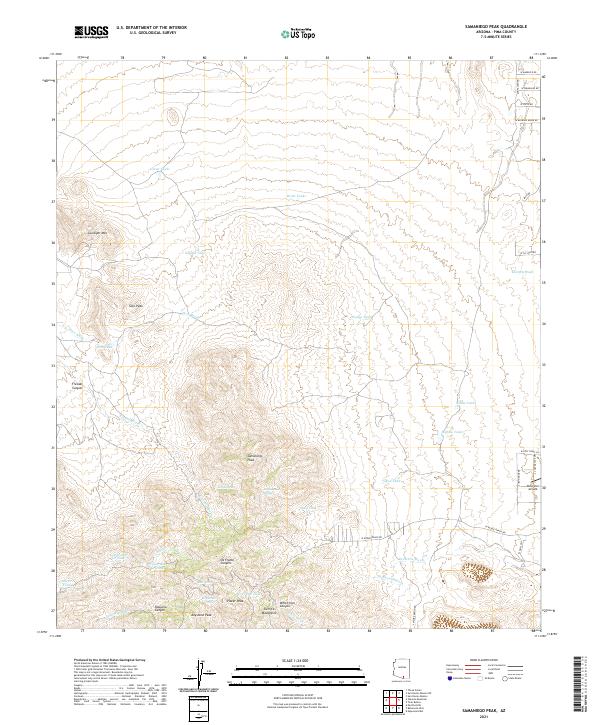 Samaniego Peak, AZ — USGS 7.5-minute topo (2021)