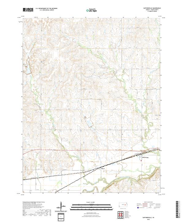 Saffordville, KS — USGS 7.5-minute topo (2022)