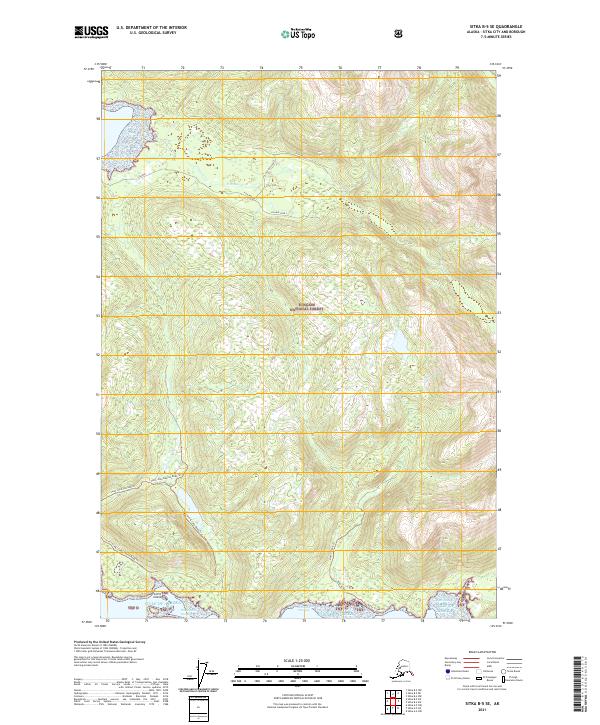 Sitka B-5 SE, AK — USGS 7.5-minute topo (2021)