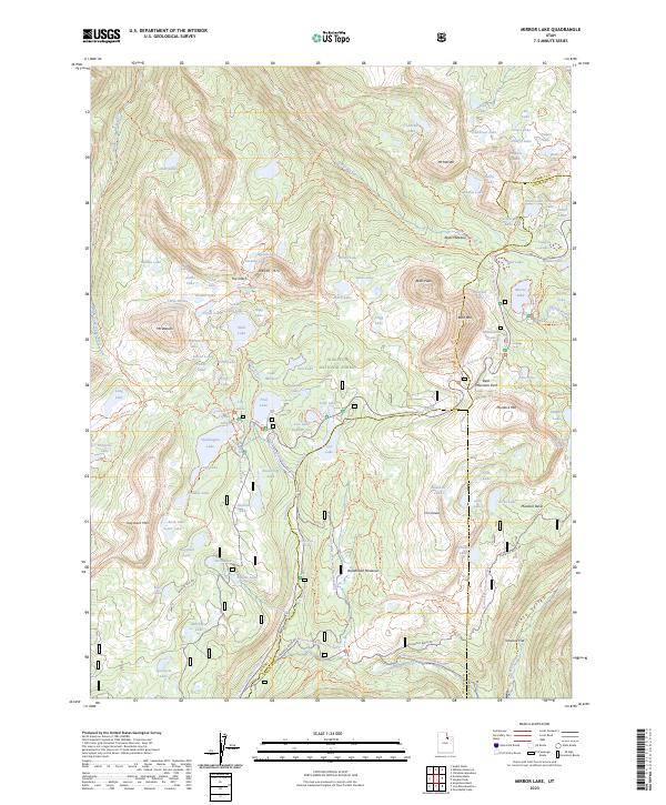 Mirror Lake, UT — USGS 7.5-minute topo (2023)