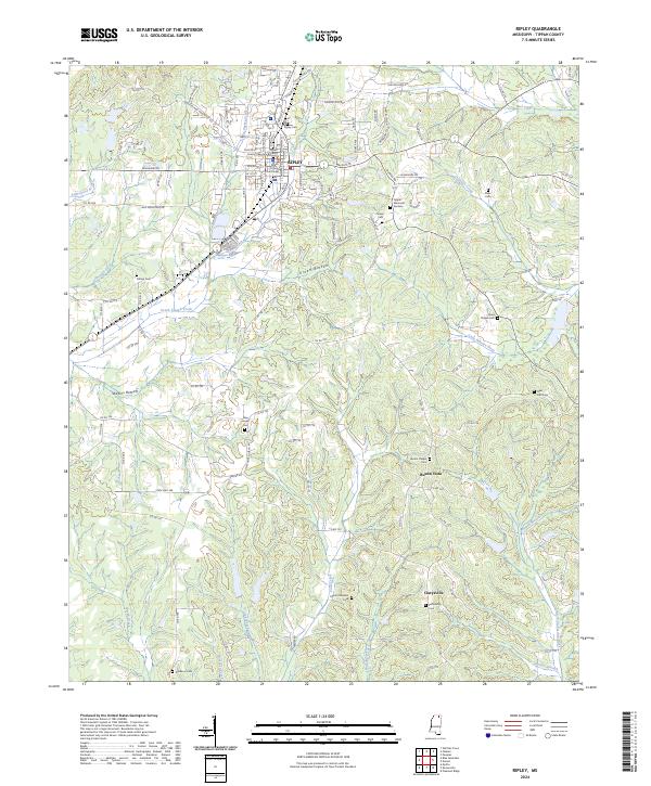 Ripley, MS — USGS 7.5-minute topo (2024)