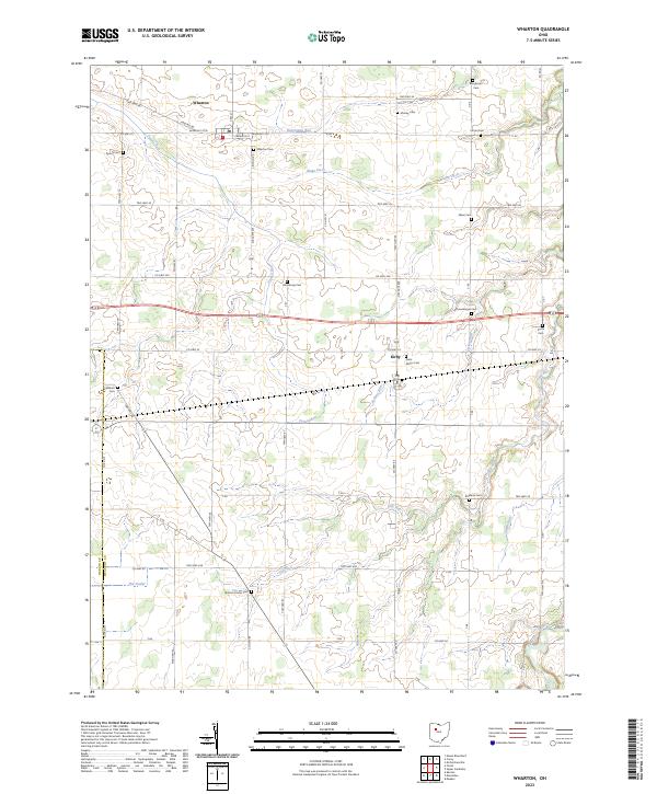 Wharton, OH — USGS 7.5-minute topo (2023)