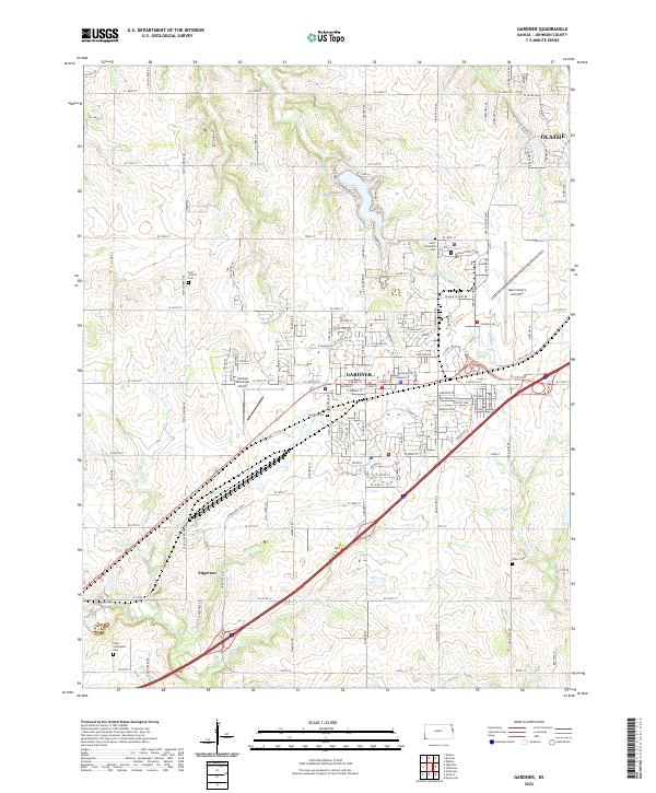 Gardner, KS — USGS 7.5-minute topo (2022)