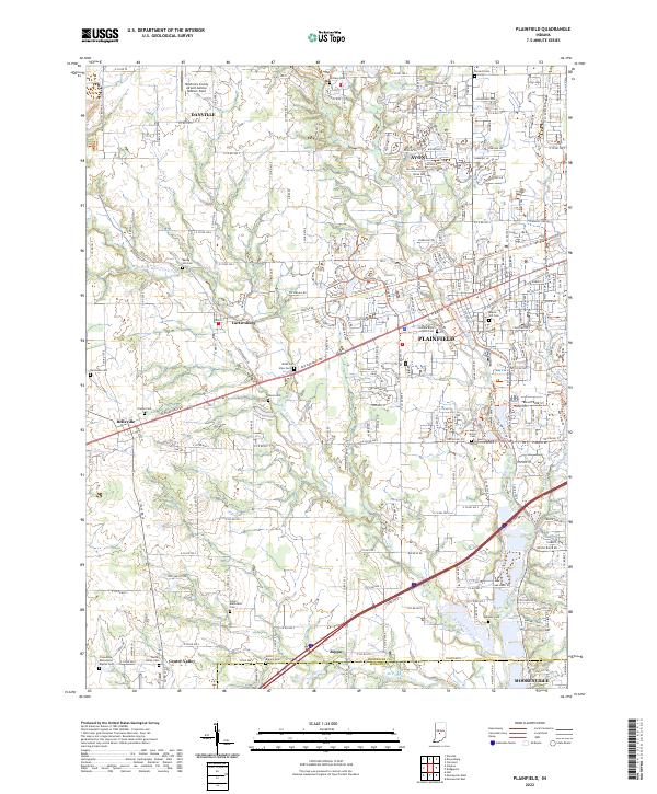 Plainfield, IN — USGS 7.5-minute topo (2022)
