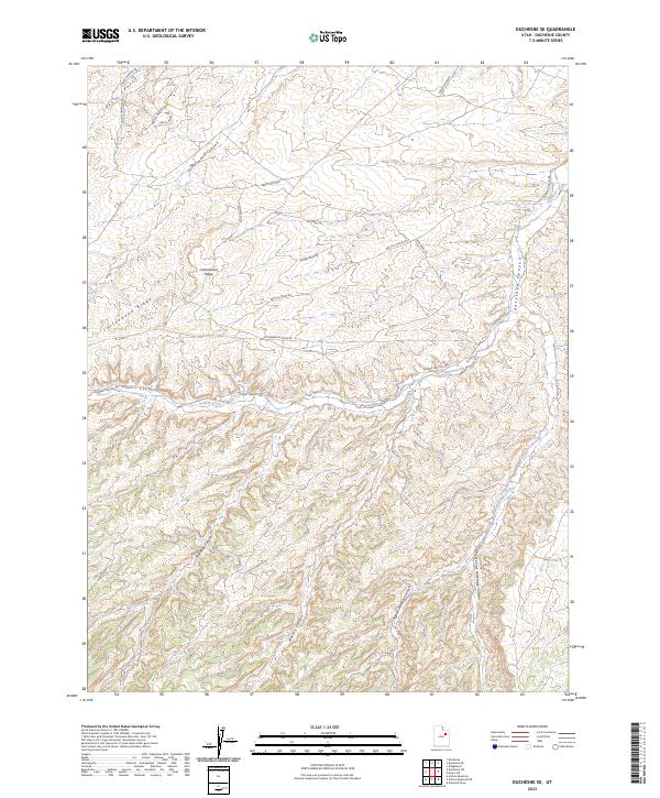 Duchesne SE, UT — USGS 7.5-minute topo (2023)
