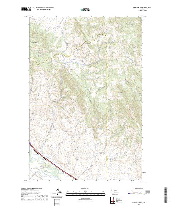 Limestone Ridge, MT — USGS 7.5-minute topo (2024)