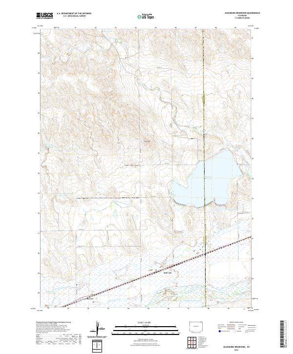Julesburg Reservoir, CO — USGS 7.5-minute topo (2022)