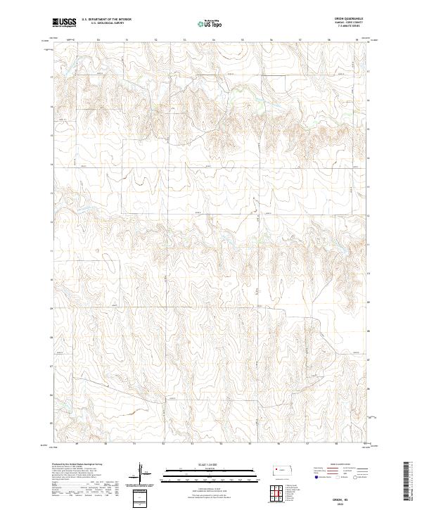 Orion, KS — USGS 7.5-minute topo (2022)