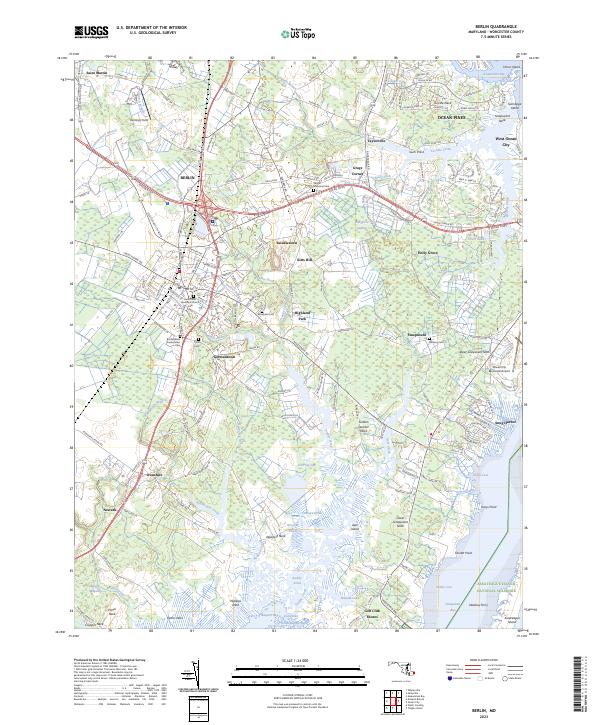 Berlin, MD — USGS 7.5-minute topo (2023)