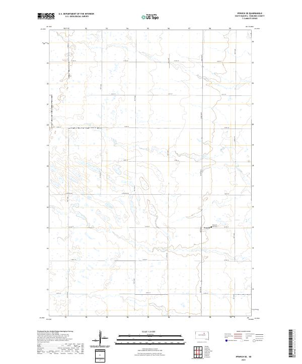 Ipswich SE, SD — USGS 7.5-minute topo (2021)