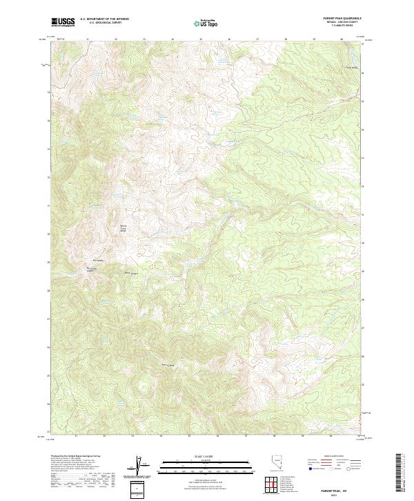 Parsnip Peak, NV — USGS 7.5-minute topo (2021)