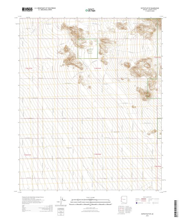 Dutch Flat NW, AZ — USGS 7.5-minute topo (2026)