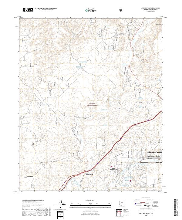 Lake Montezuma, AZ — USGS 7.5-minute topo (2021)