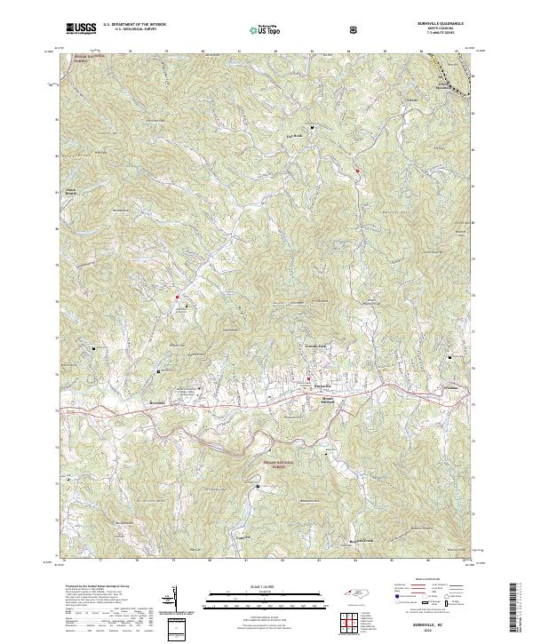 Burnsville, NC — USGS 7.5-minute topo (2022)